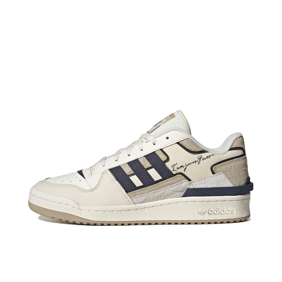 推荐商品：adidas Originals Forum Exhibit 2 板鞋 经典轻便 乳白/藏青蓝/浅卡其