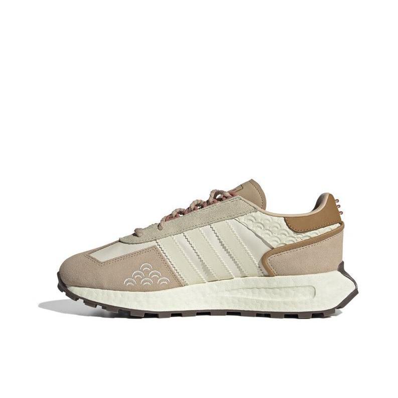 推荐商品：adidas Originals RETROPY E5 跑鞋 缓震透气复古 米色/棕色