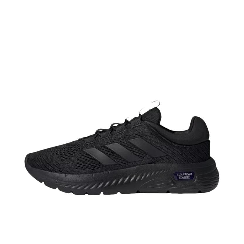 推荐商品：adidas Cloudfoam Comfy 缓震 透气 轻运动 跑鞋 黑色