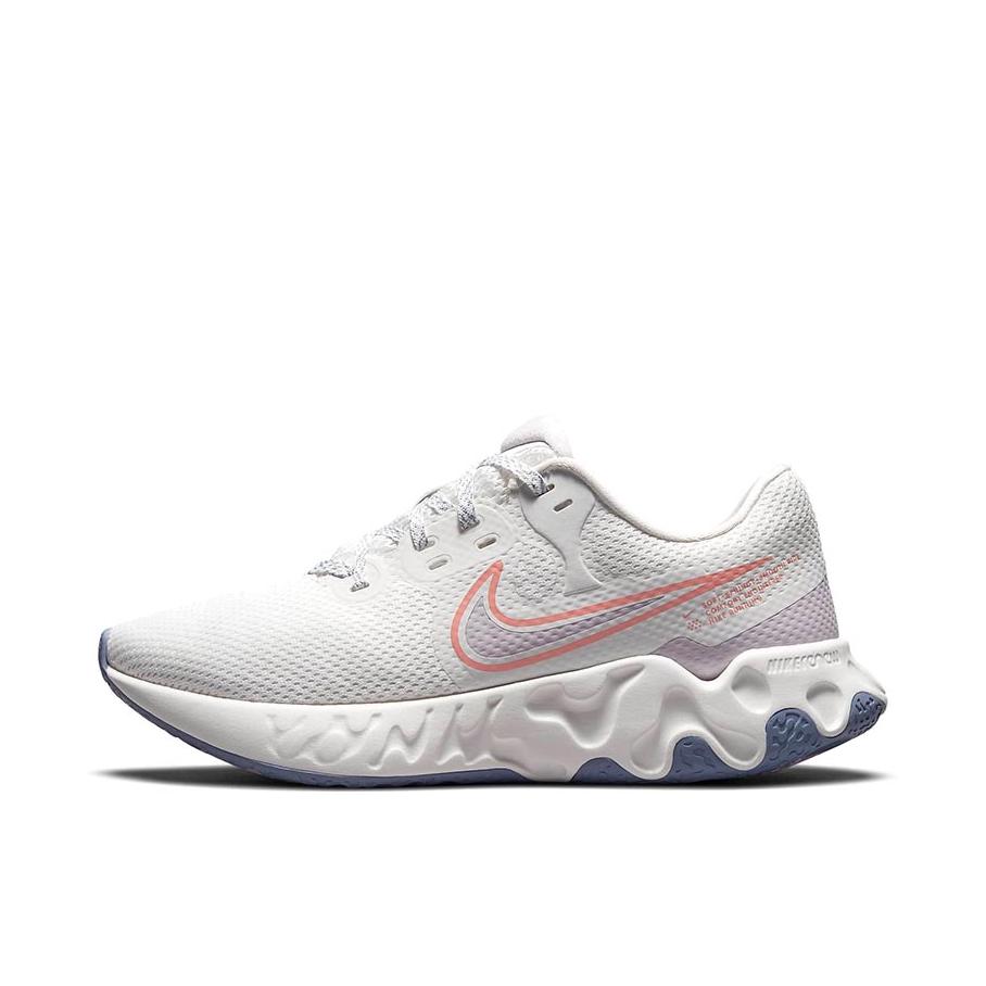 推荐商品：Nike Renew Ride 2 跑鞋 网面透气轻便缓震防滑耐磨织物复古 白色/淡紫色