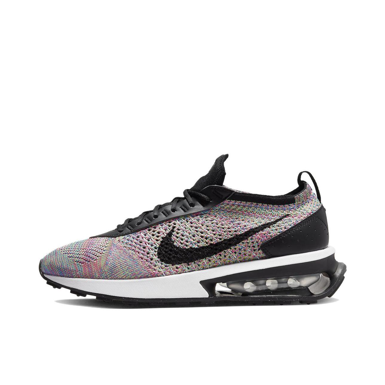 推荐商品：Nike Air Max Flyknit Racer 跑鞋 休闲减震防滑耐磨轻便透气支撑织物运动 Multi-Color 阴影绿/爆炸粉/清透蓝