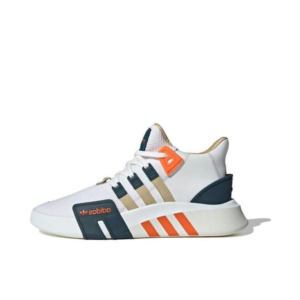 推荐商品：adidas Originals  EQT BASK ADV  防滑耐磨 减震回弹 轻便透气 复古百搭 休闲鞋 白色/橙色