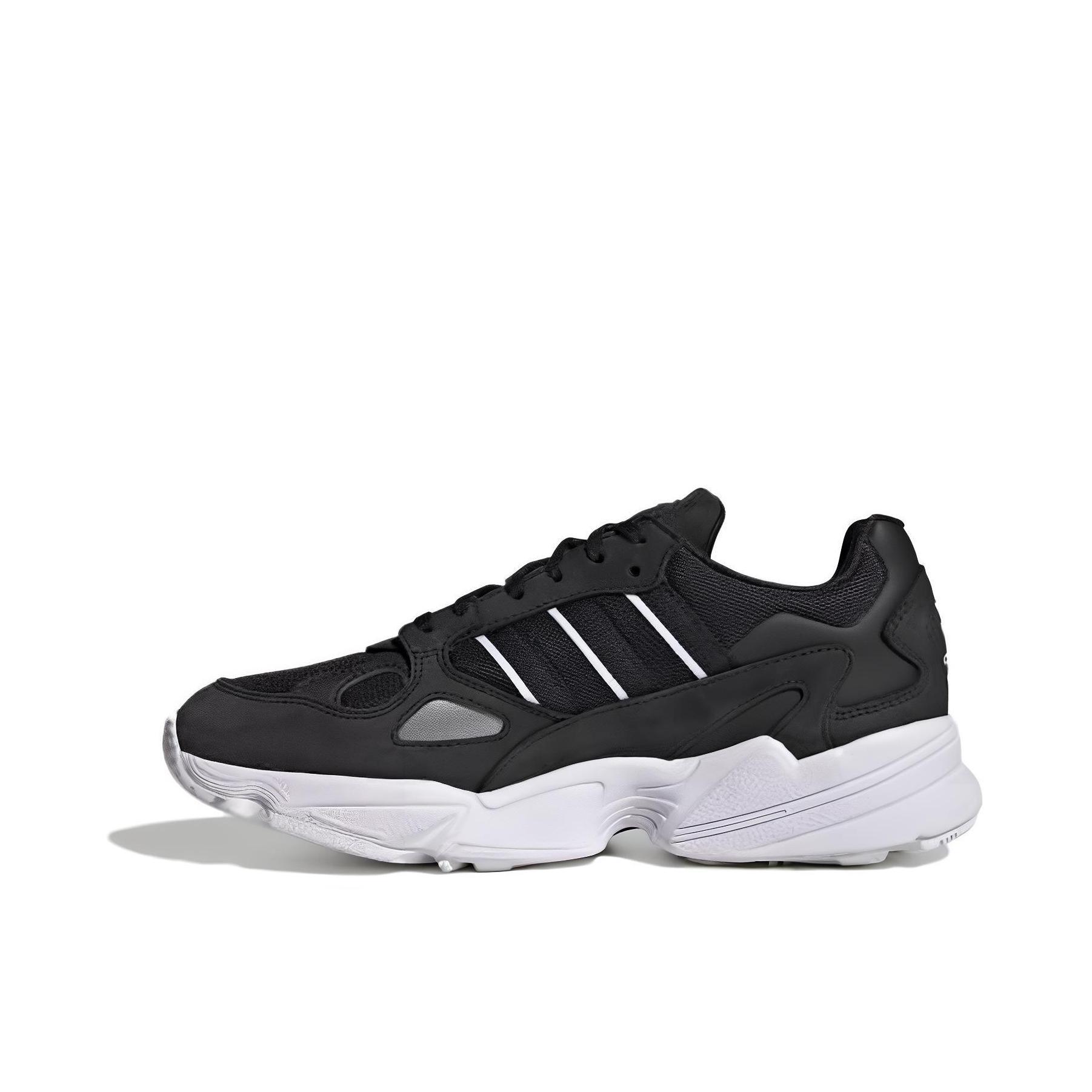 推荐商品：adidas Originals Falcon 轻便耐磨 舒适透气 复古 运动 休闲鞋 老爹鞋 女款/黑色/白色
