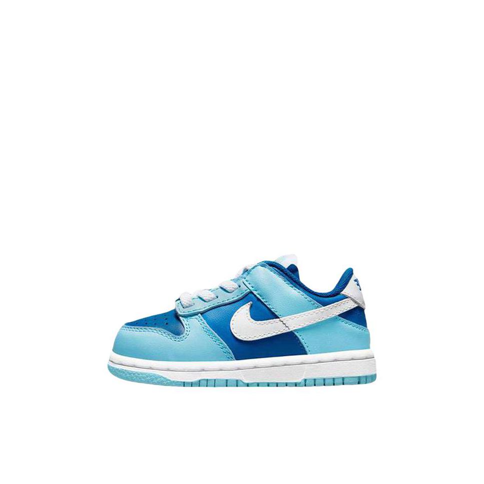 推荐商品：Nike Dunk 复古休闲 防滑耐磨 抓地 舒适透气 运动 板鞋儿童 婴童/蓝色