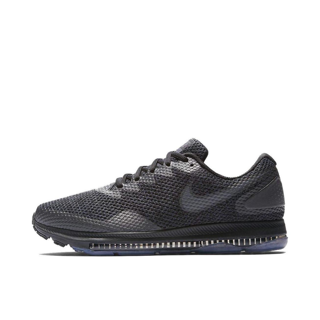 推荐商品：Nike Zoom All Out Low 2 跑鞋 防滑耐磨缓震气垫网面透气舒适轻便休闲运动织物防水 Black/Dark Grey 深灰/煤黑