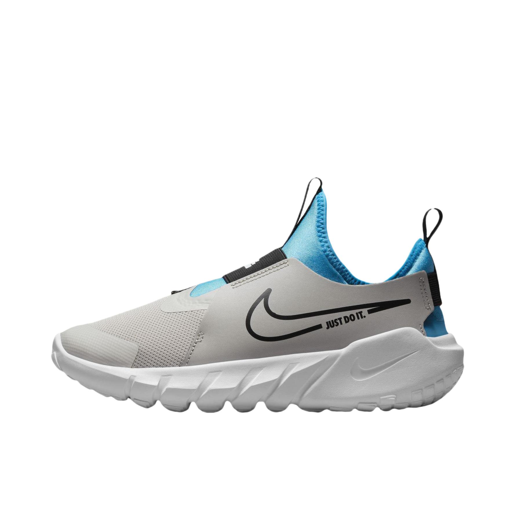 推荐商品：Nike Flex Runner 2 跑鞋 减震耐磨轻便透气织物舒适软底复古百搭 大童/灰色/蓝色