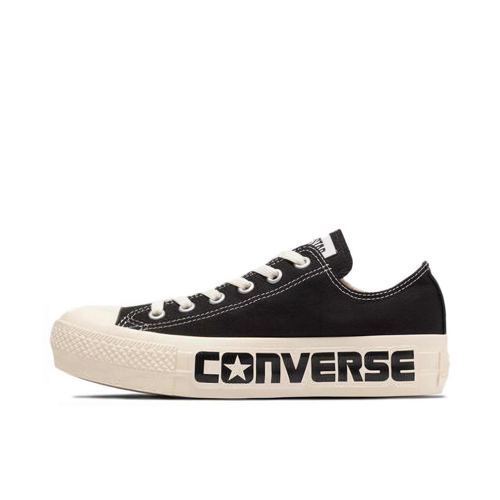 推荐商品：Converse/匡威 All Star Plts Logopatch 减震 低帮 系带 圆头 帆布鞋 黑色/白色