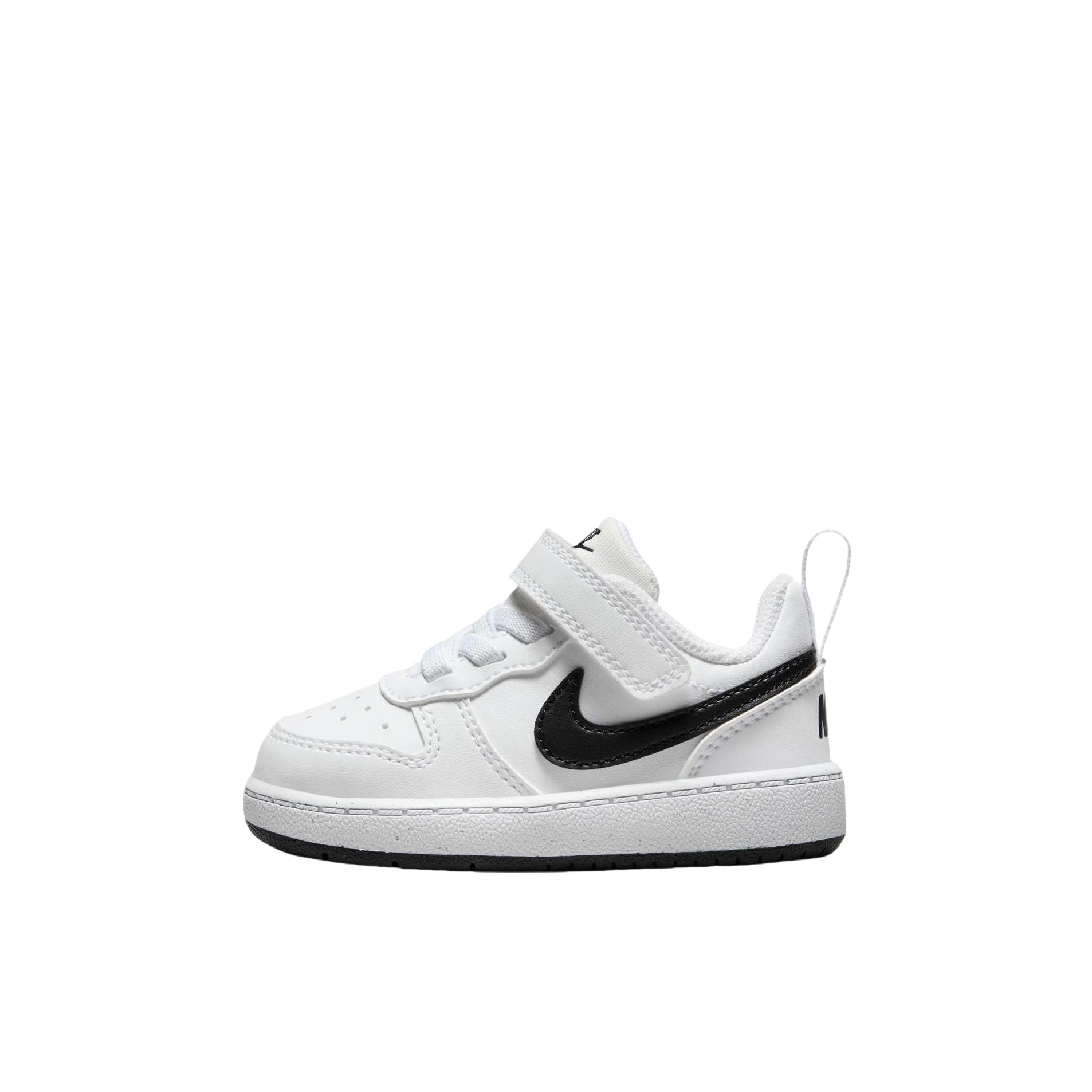 推荐商品：Nike  Court Borough  时尚潮流 舒适轻便 休闲耐磨  板鞋 儿童 婴童/白色/黑色