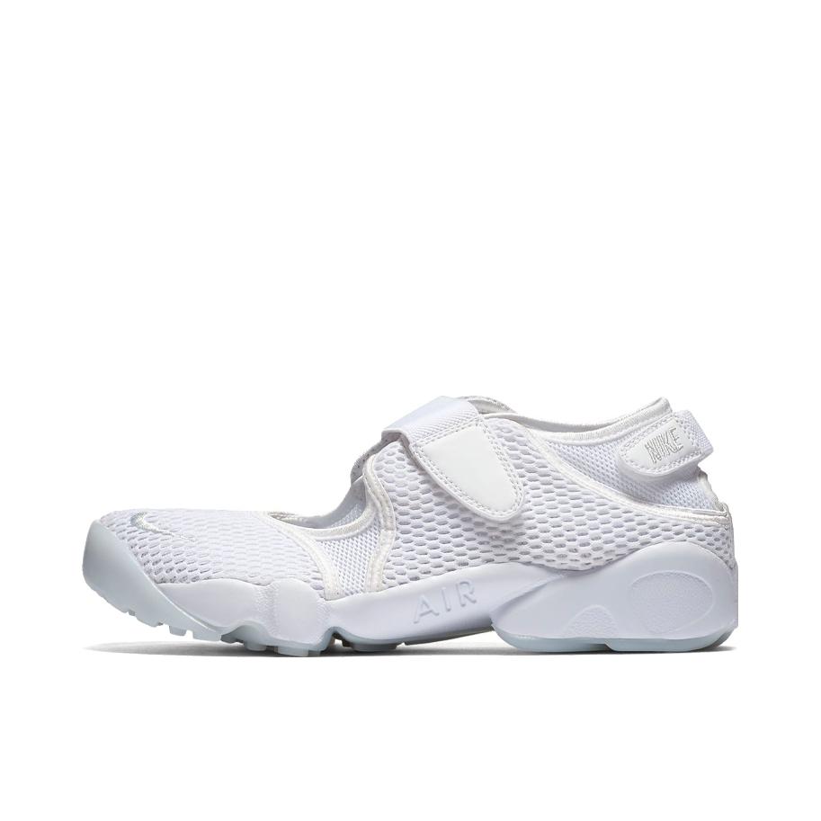 推荐商品：Nike Air Rift 分趾 防滑耐磨 缓震回弹 网面透气 舒适轻便 沙滩 魔术贴 百搭 运动休闲鞋 白