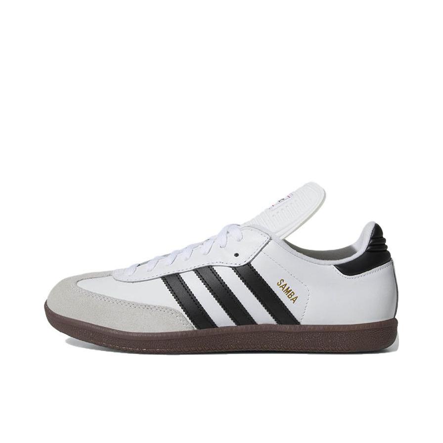 推荐商品：adidas Originals Samba Classic T头鞋 德训鞋 板鞋 经典复古防滑耐磨透气低帮 Cloud White/Black  白棕色
