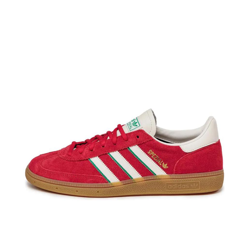 推荐商品：adidas Originals Handball Spezial 薄底鞋 T头鞋 德训鞋 板鞋 简约百搭复古轻便防滑耐磨贴合圆头耐穿 红色 