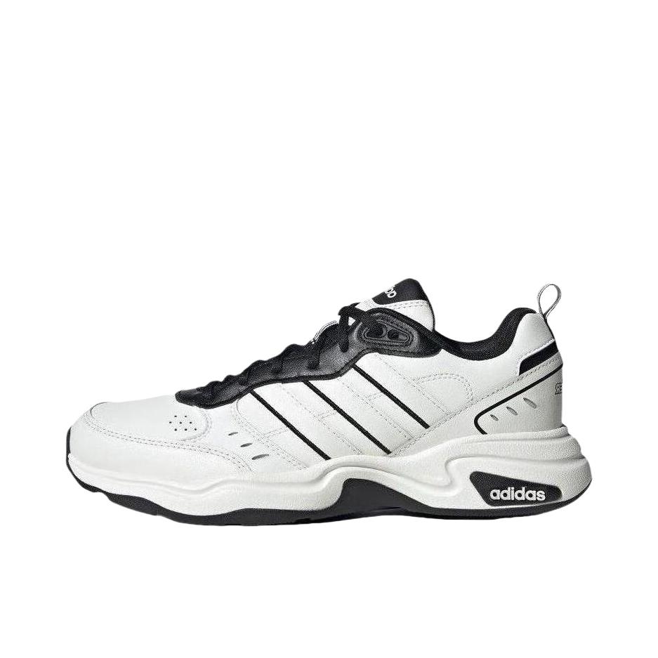 推荐商品：adidas neo Strutter 防滑耐磨 缓震 轻便透气 轻运动 合成革 人造革 网布 复古 织物 增高鞋 老爹鞋 纯白色/黑色