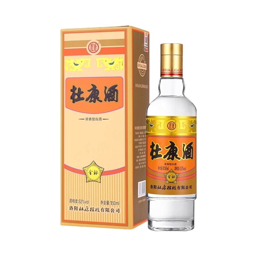 推荐商品：杜康 金标酒 52度 浓香型 白酒 纯粮食自饮 150ml