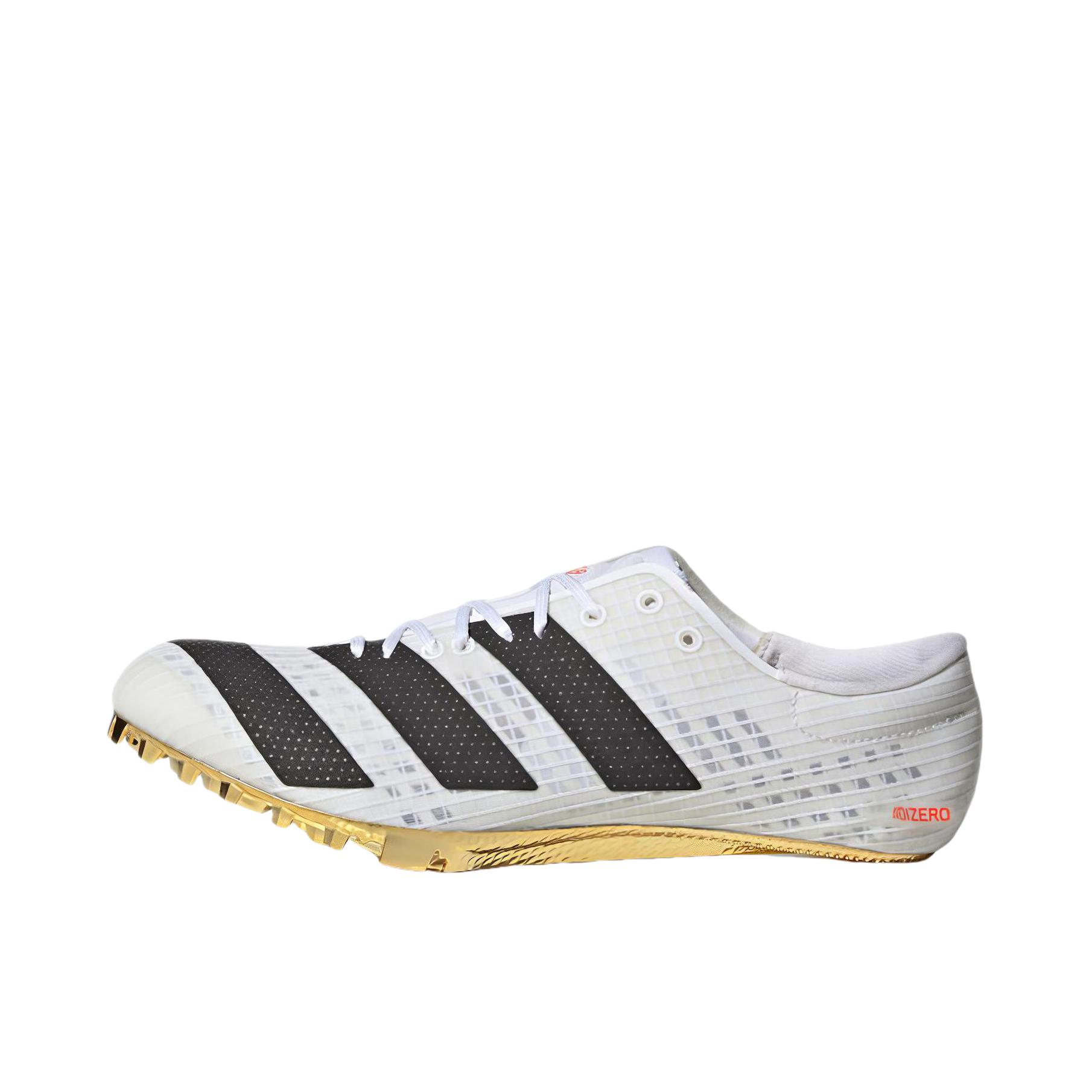 推荐商品：adidas Adizero Finesse 跑鞋 减震防滑耐磨碳板织物田径短跑 白色/金色