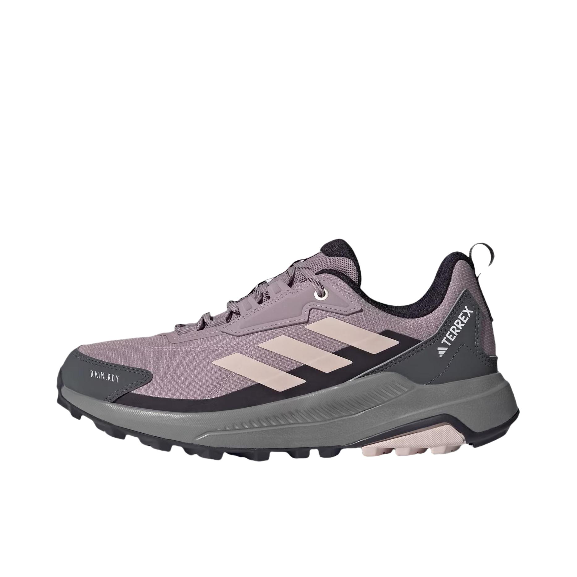 推荐商品：adidas  Anylander  R.RDY  防滑 防水 低帮 系带  户外鞋 女款/紫色
