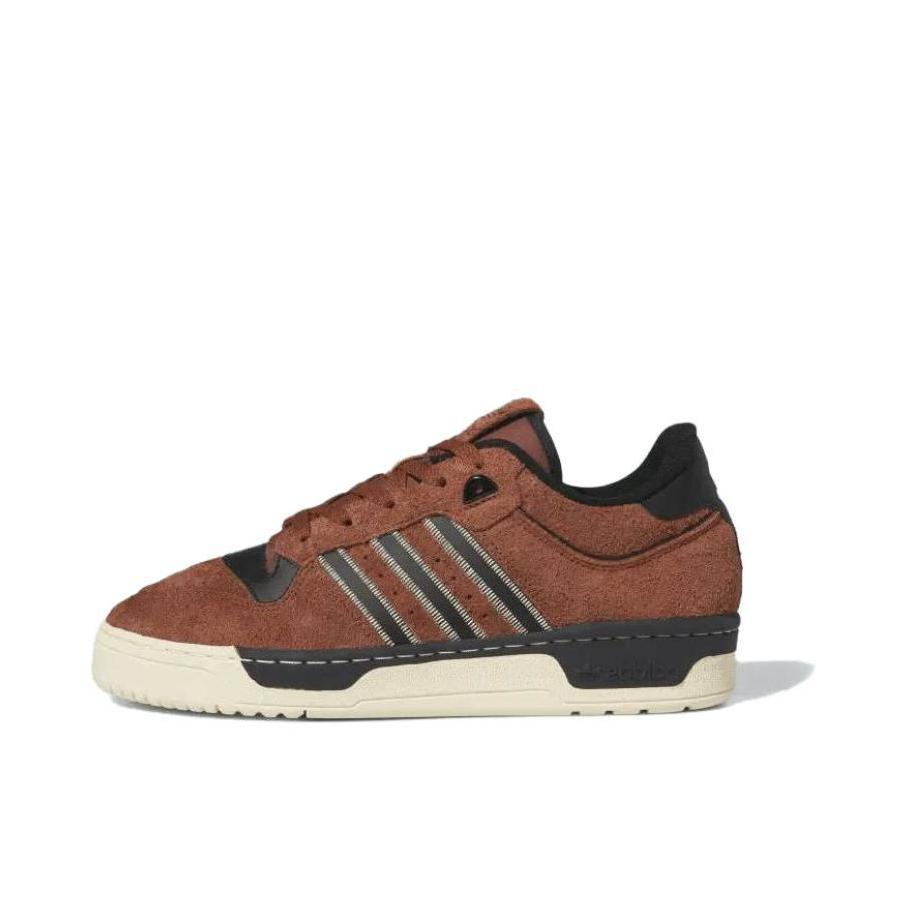 推荐商品：adidas Rivalry 86 运动休闲鞋 防滑耐磨舒适潮流复古轻便透气圆头 棕色/黑色