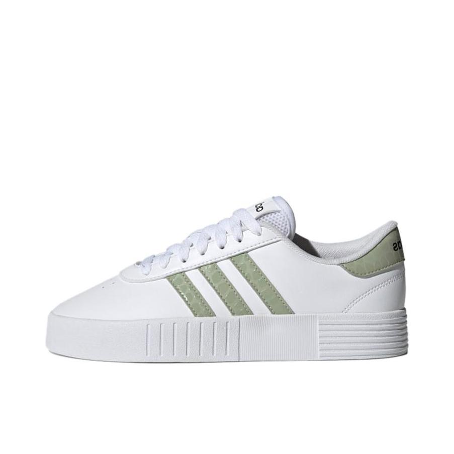 推荐商品：adidas NEO Court Bold 时尚百搭 防滑耐磨 舒适透气 板鞋 白色/绿色