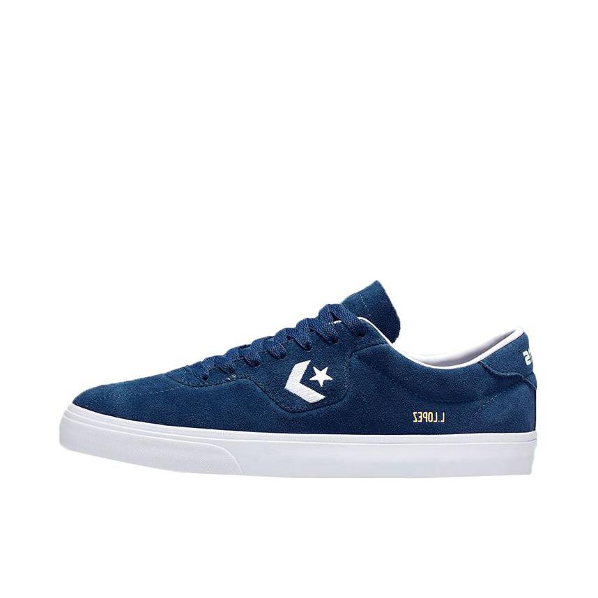 推荐商品：Converse/匡威 Louie Lopez Pro 翻毛皮 耐磨防滑 复古 板鞋 蓝白