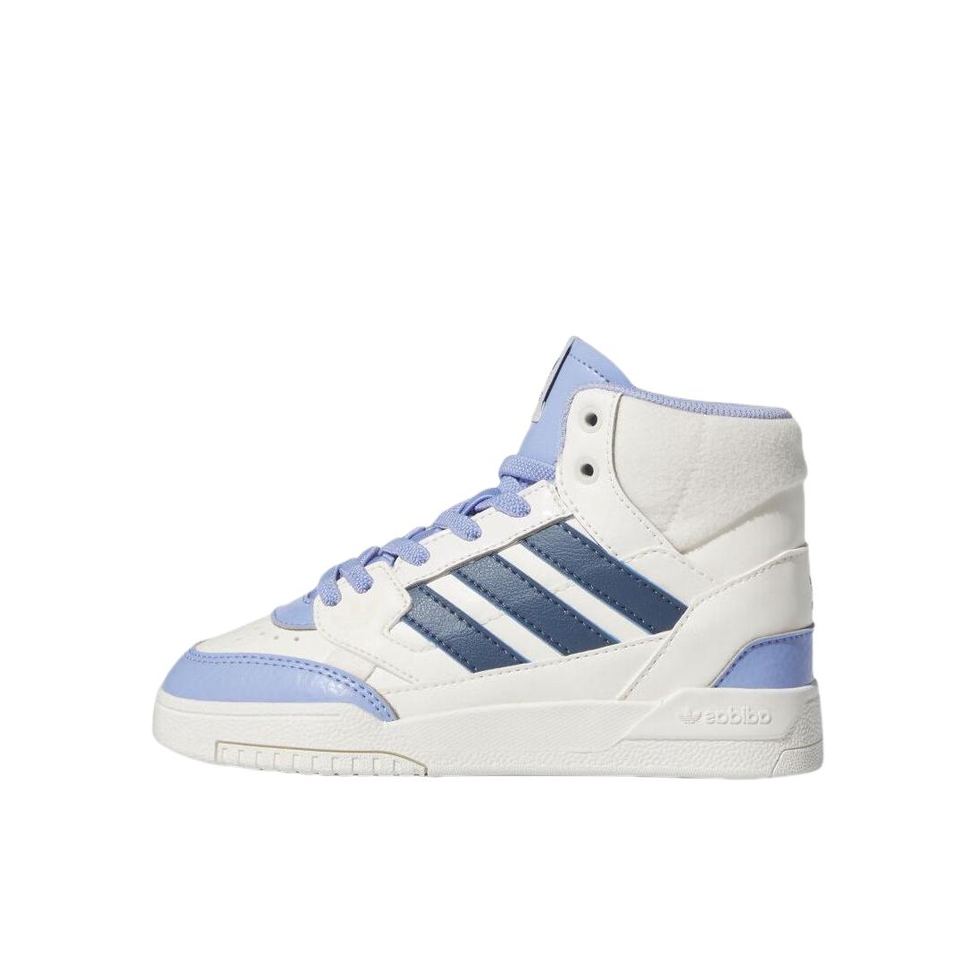 推荐商品：adidas Originals Drop Step 实战训练 休闲平稳 防滑耐磨 板鞋儿童 小童/墨水蓝/汉玉白
