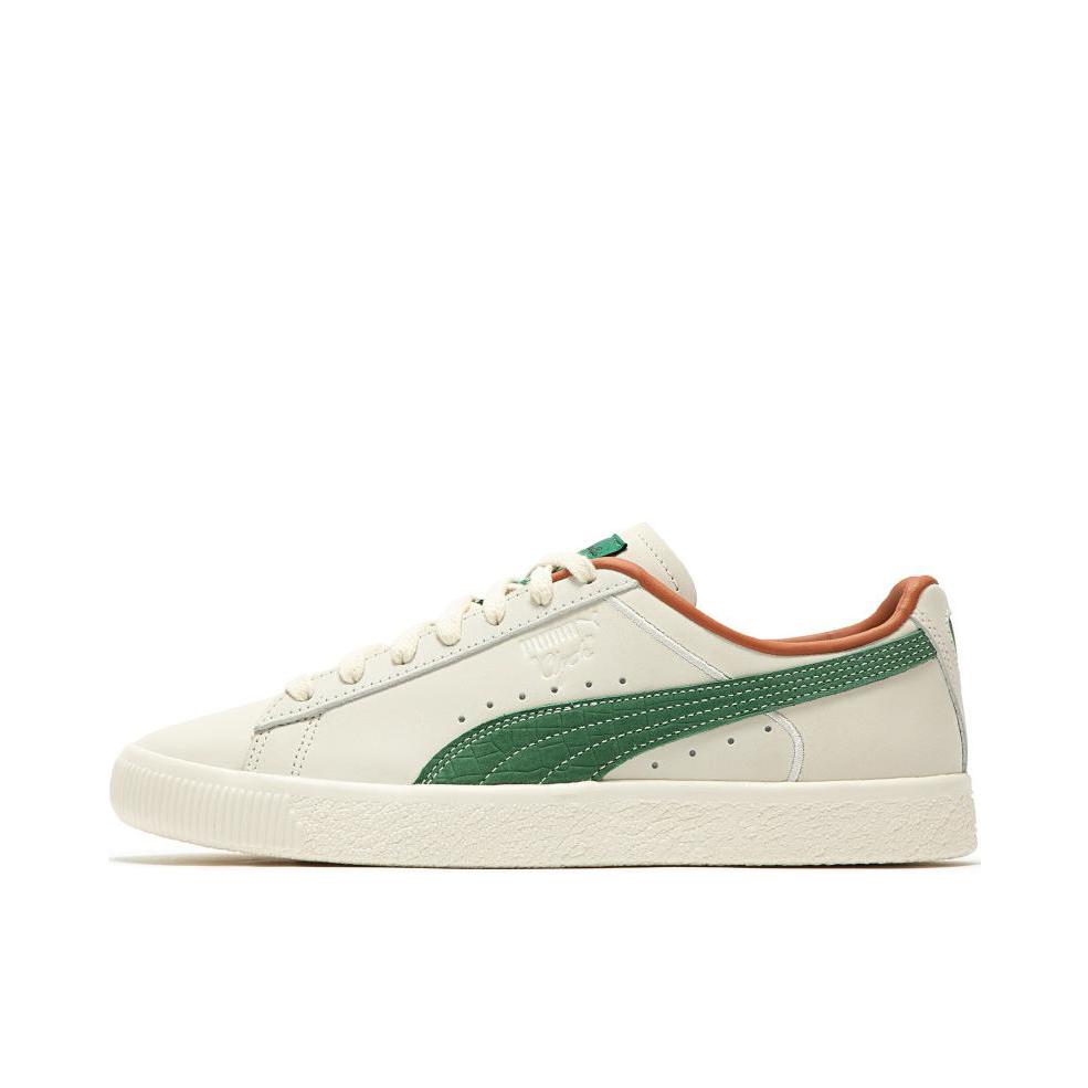 推荐商品：Puma/彪马 Clyde 50 FG 板鞋 复古防滑耐磨低帮 白色/深绿