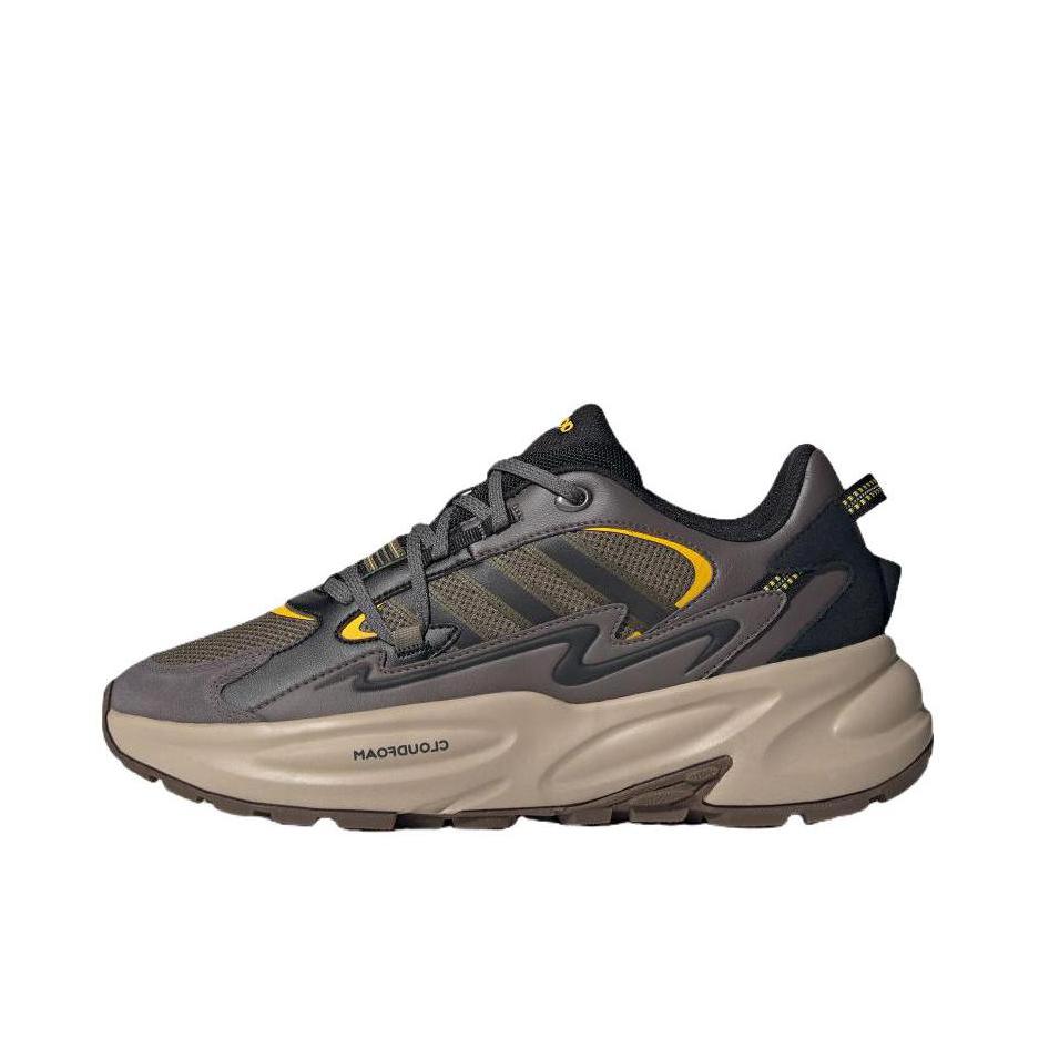 推荐商品：adidas Ozwave Surge 厚底 缓震 防滑 回弹 轻运动 波波鞋 老爹鞋 炭灰/黑色/土棕褐