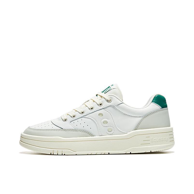 推荐商品：Saucony/索康尼 Cross JZ 包裹性 港风 织物 板鞋 白色/灰色/绿色