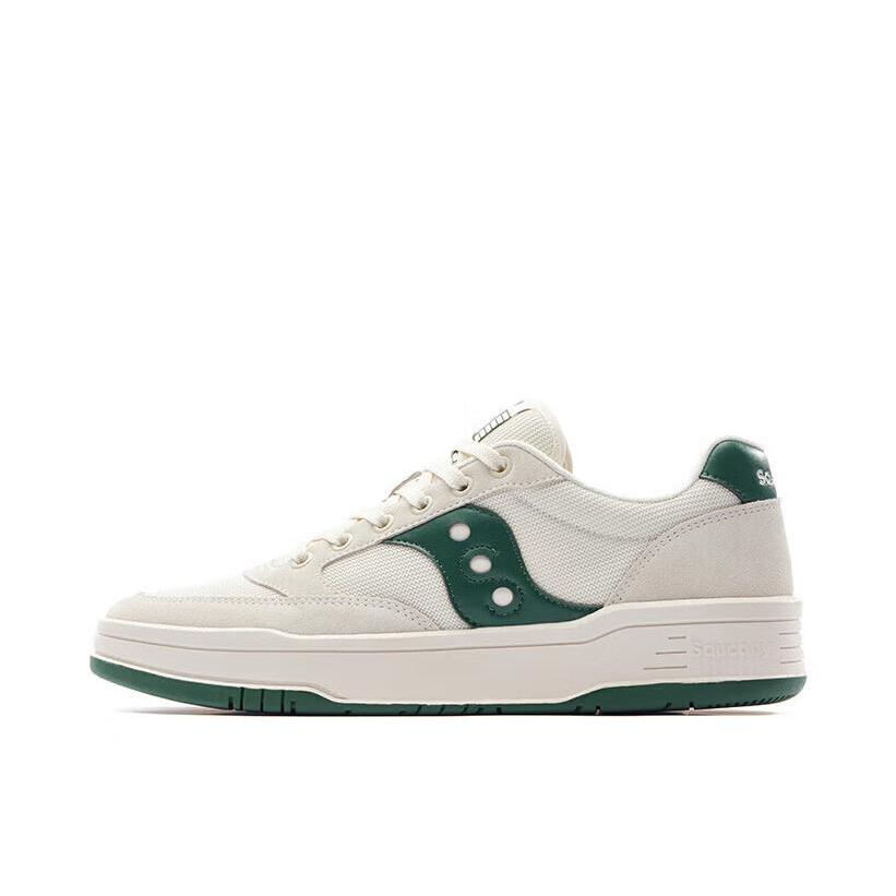 推荐商品：Saucony/索康尼 Cross JZ 包裹性 港风 织物 板鞋 米色/绿色