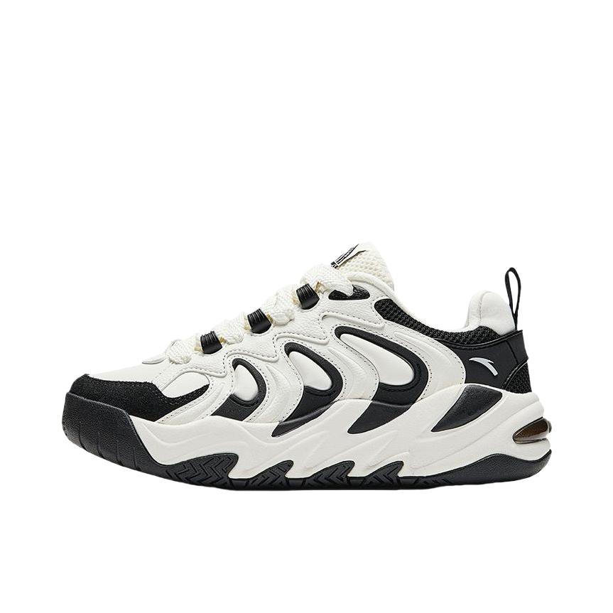 推荐商品：安踏  复古  低帮  系带 防滑耐磨 缓震软底 舒适 潮流百搭  板鞋  922448008 女款/象牙白/黑色