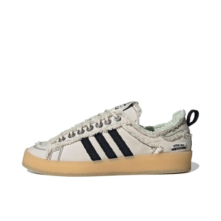 推荐商品：adidas originals Campus 80s 板鞋 复古减震透气防滑轻便休闲舒适耐磨低帮时尚潮流 Song For The Mute联名/白色/米色