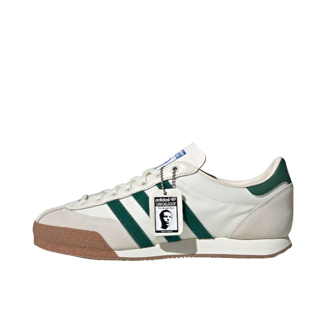 推荐商品：adidas LG II Spzl 绒面皮 减震耐磨 轻便舒适 运动休闲鞋 白色/绿色