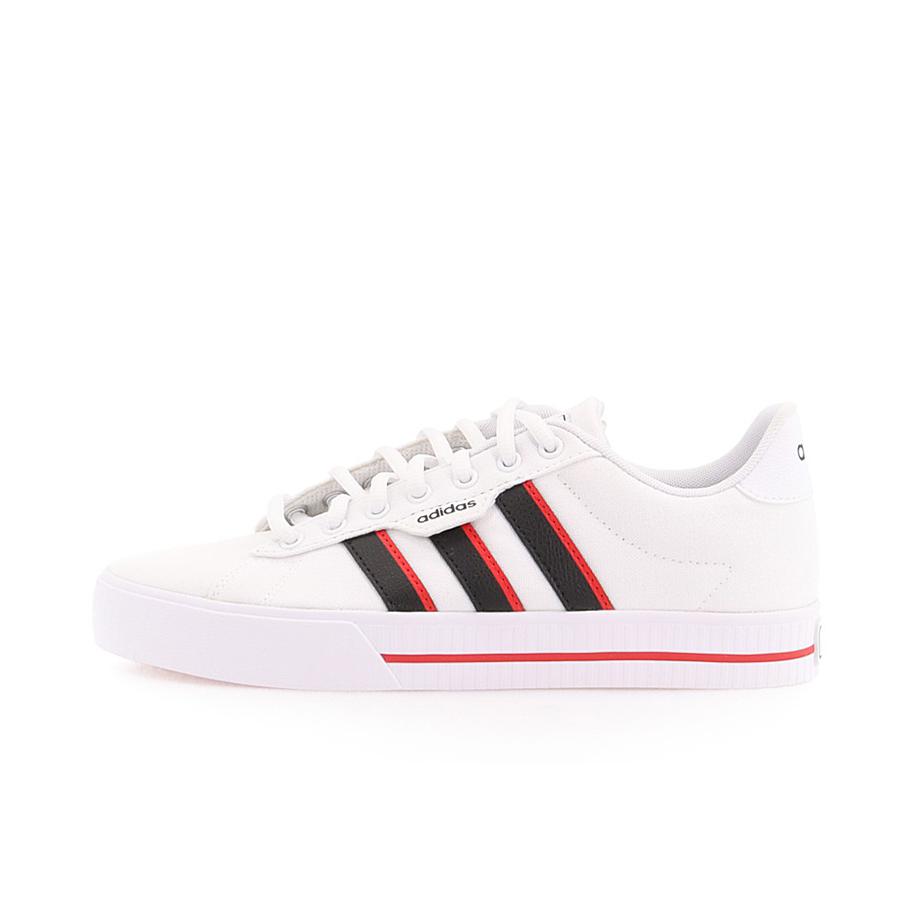 推荐商品：adidas neo Daily 3.0 板鞋 休闲舒适透气耐磨复古防滑轻便 白色/黑色/红色