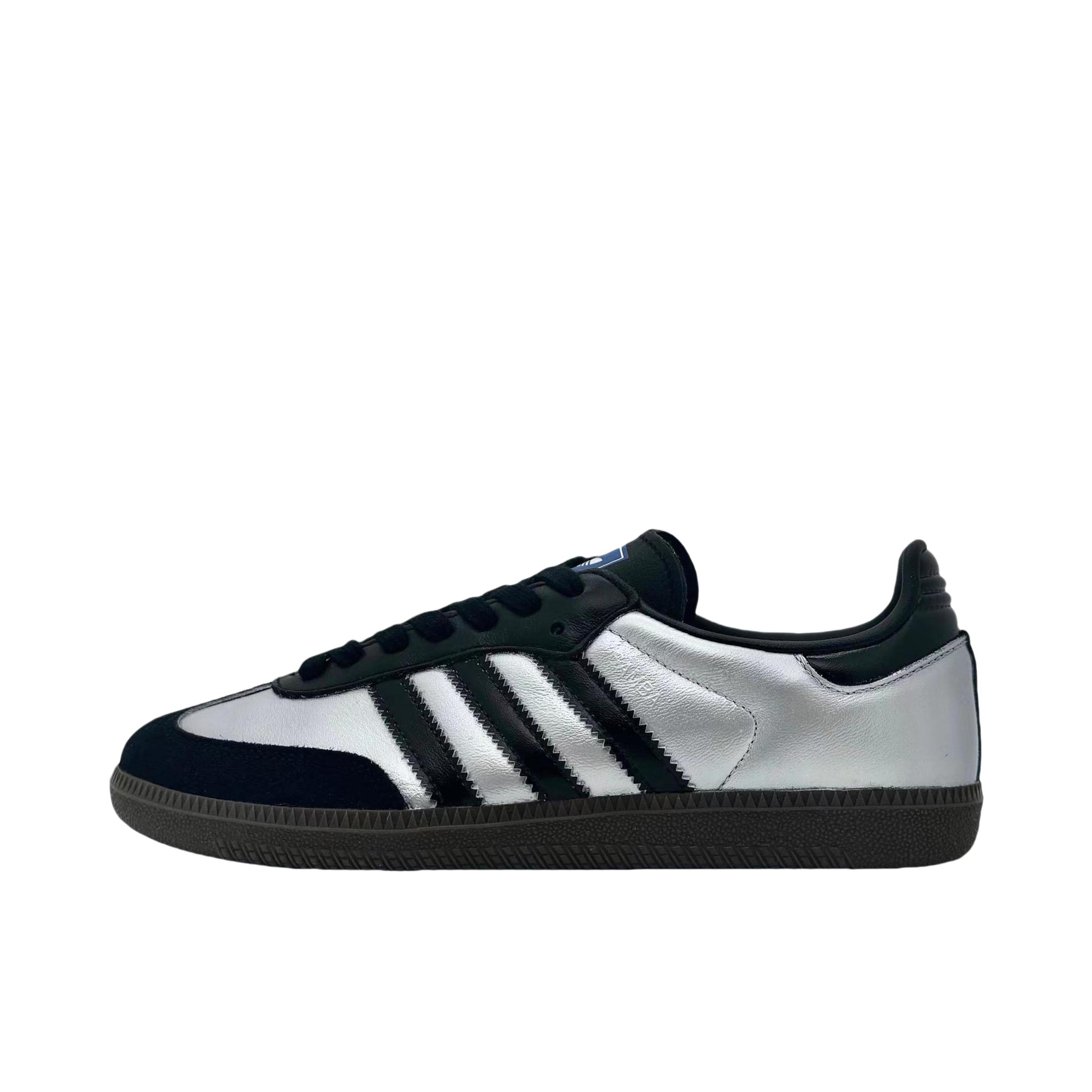 推荐商品：【定制球鞋】 adidas originals SAMBA OG 德训鞋 板鞋 防滑耐磨复古潮流防水织物双鞋带 金属风暴