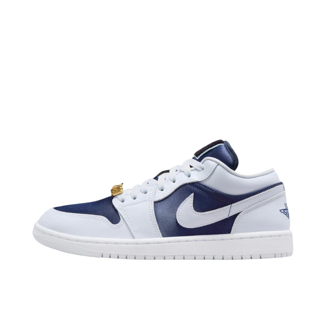 推荐商品：Air Jordan 1 板鞋 运动休闲鞋 复古潮流支撑合成革 低帮/金色/蓝色/白色