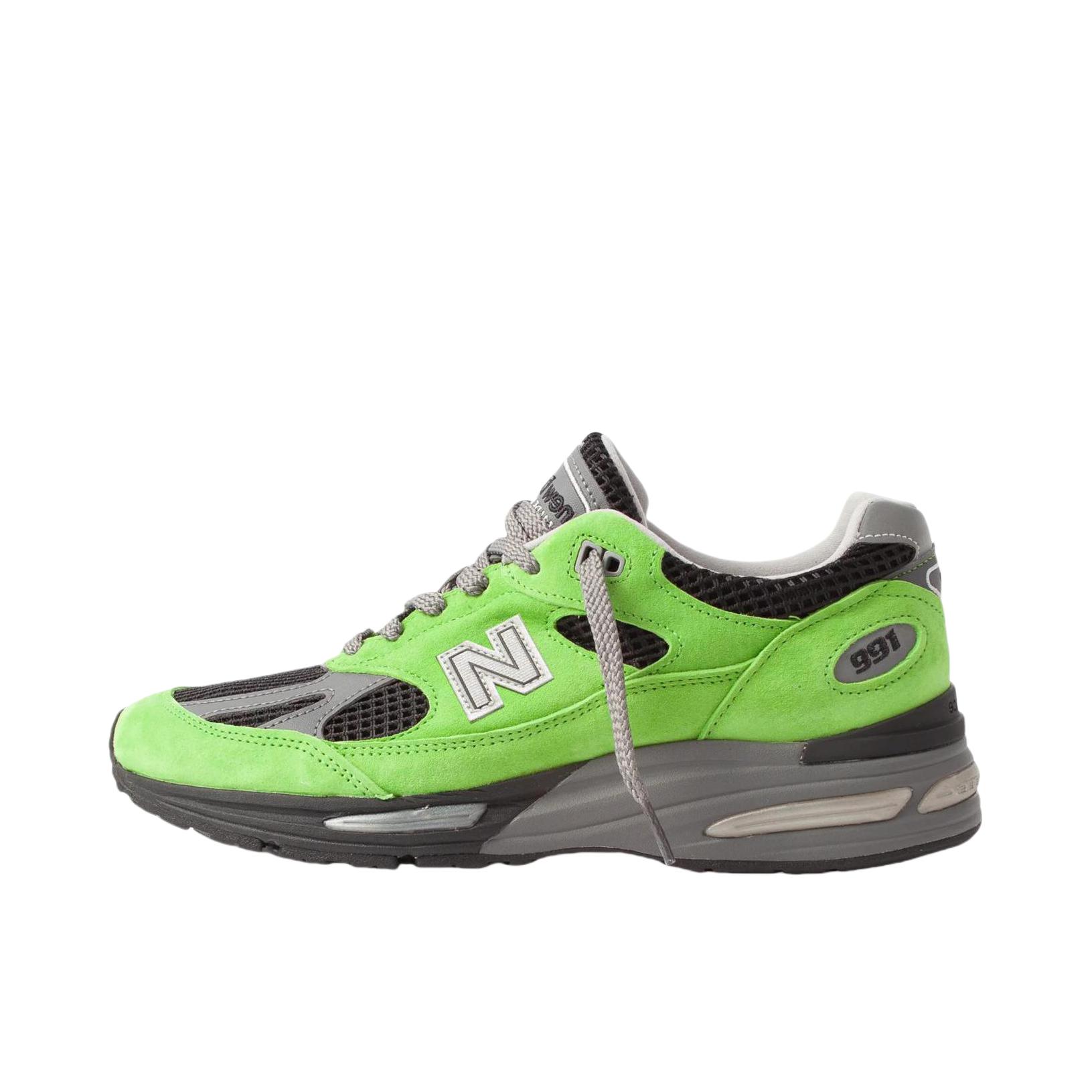 推荐商品：New Balance 991 v2 跑鞋 防滑耐磨网布透气绒面皮合成革舒适圆头复古贴合 D宽/绿色