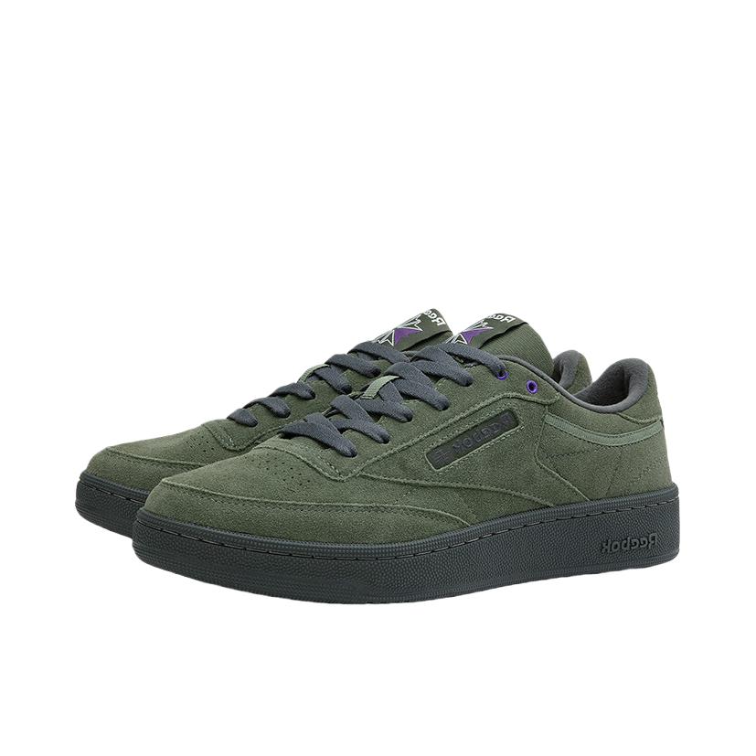 推荐商品：Reebok/锐步 Club C 85 经典复古 防滑耐磨 防水 运动 脏脏鞋 板鞋 橄榄绿