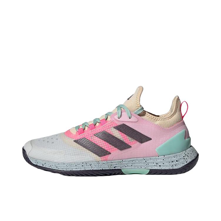 推荐商品：adidas Adizero Ubersonic 4.1 防滑耐磨 舒适透气 比赛 缓震 百搭潮流 运动 网球鞋 灰色/粉色  