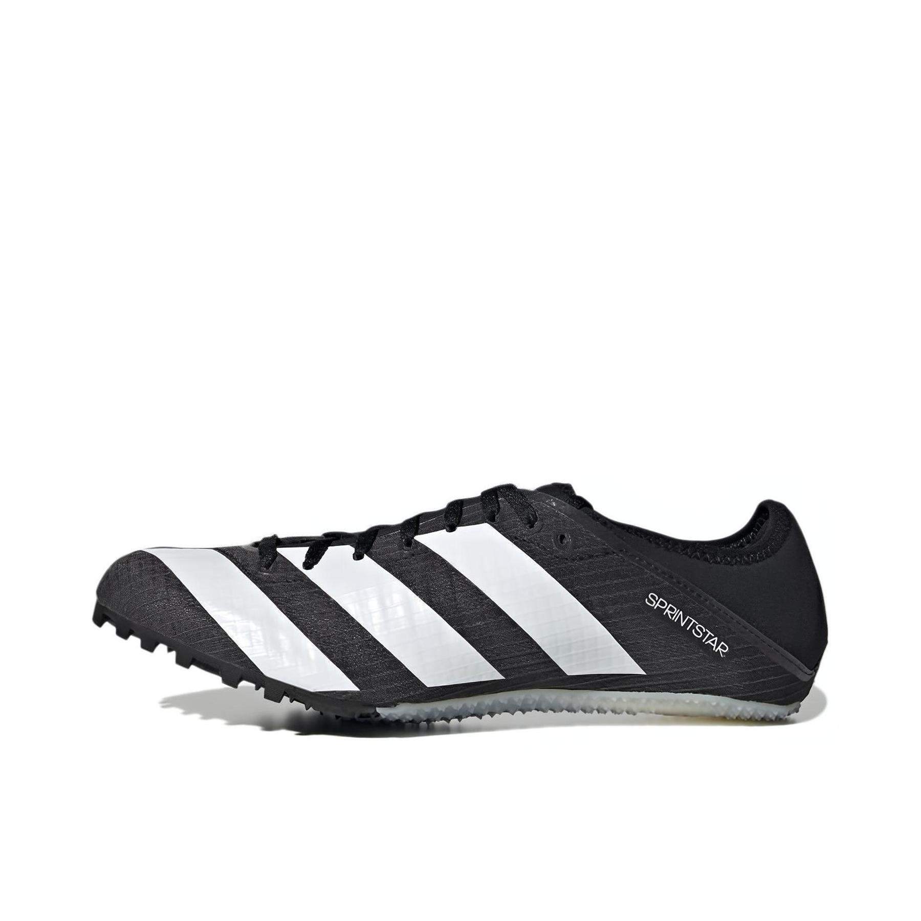 推荐商品：adidas Sprintstar 跑鞋 轻便防滑耐磨蝉翼短跑 黑白