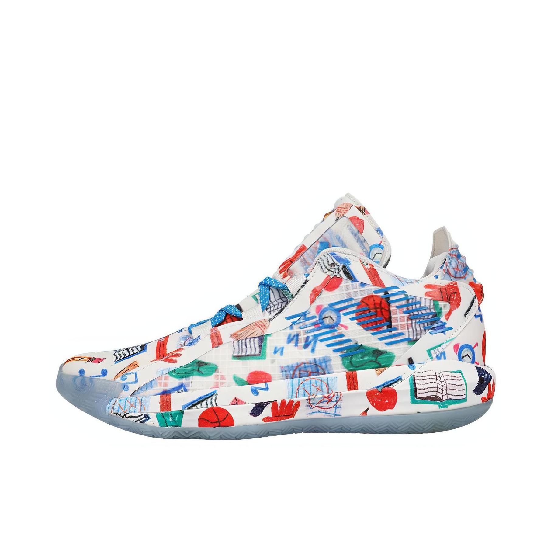 推荐商品：adidas Dame 6 利拉德 篮球鞋 时尚潮流缓震回弹防滑耐磨实战防踢 白色/满印