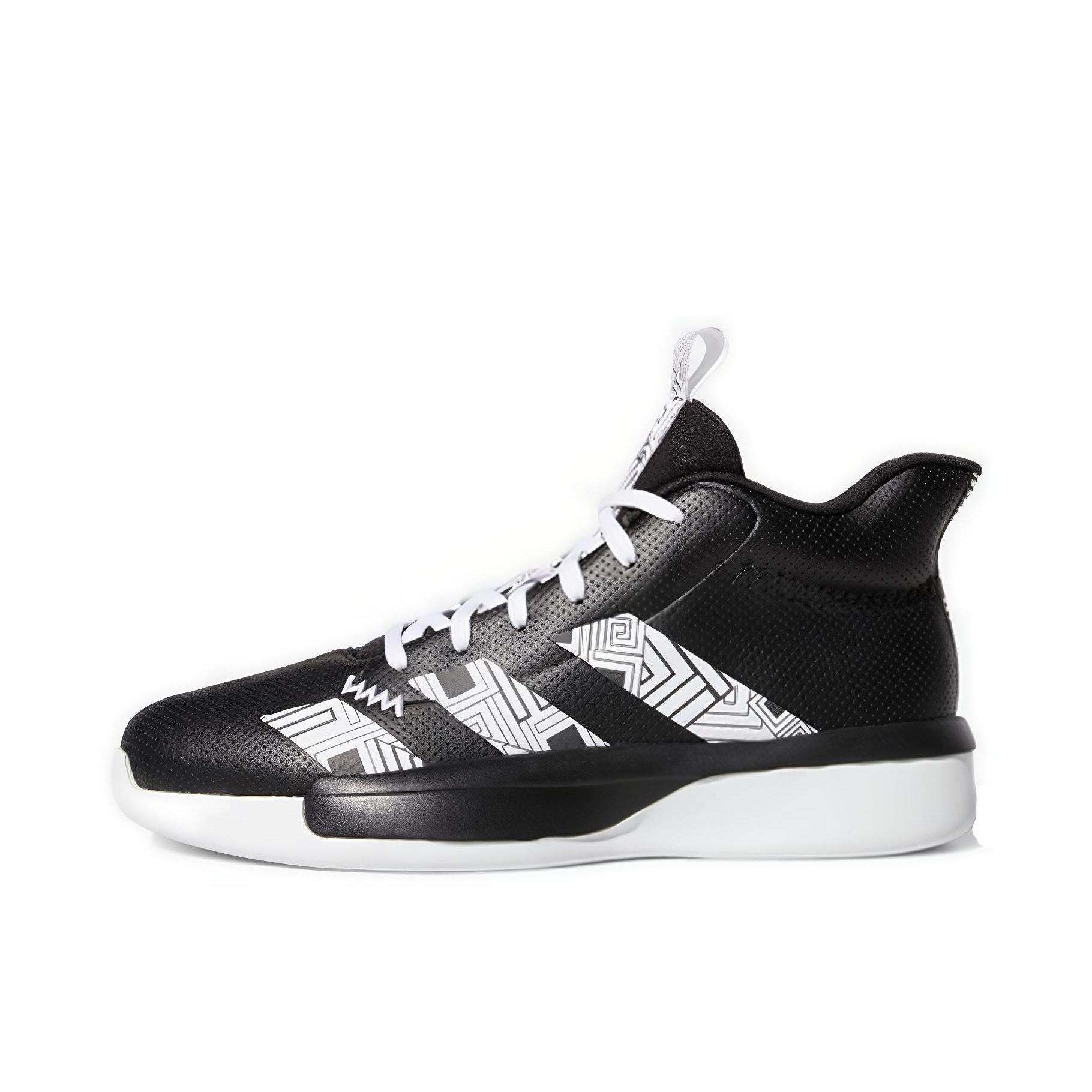 推荐商品：adidas Pro Next 2019 篮球鞋 减震防滑耐磨实战训练 Black/White 黑白/图腾