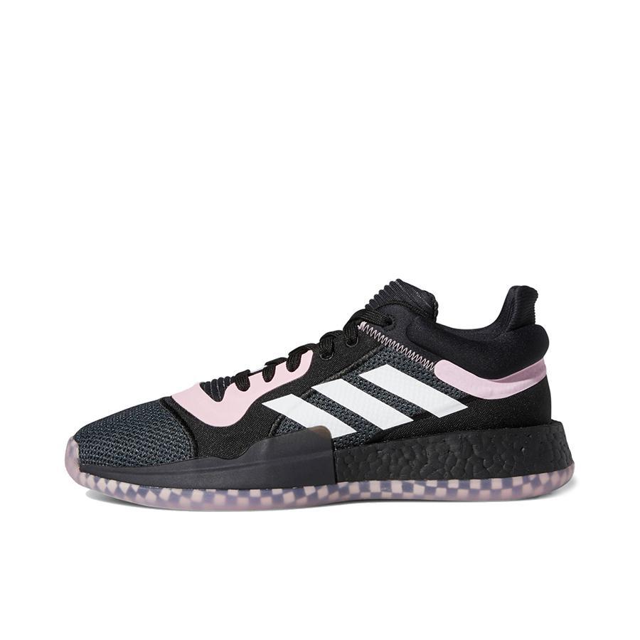 推荐商品：adidas Marquee Boost 篮球鞋 透气轻质缓震复古耐磨实战 Low Black/White/Pink 黑白粉 Low