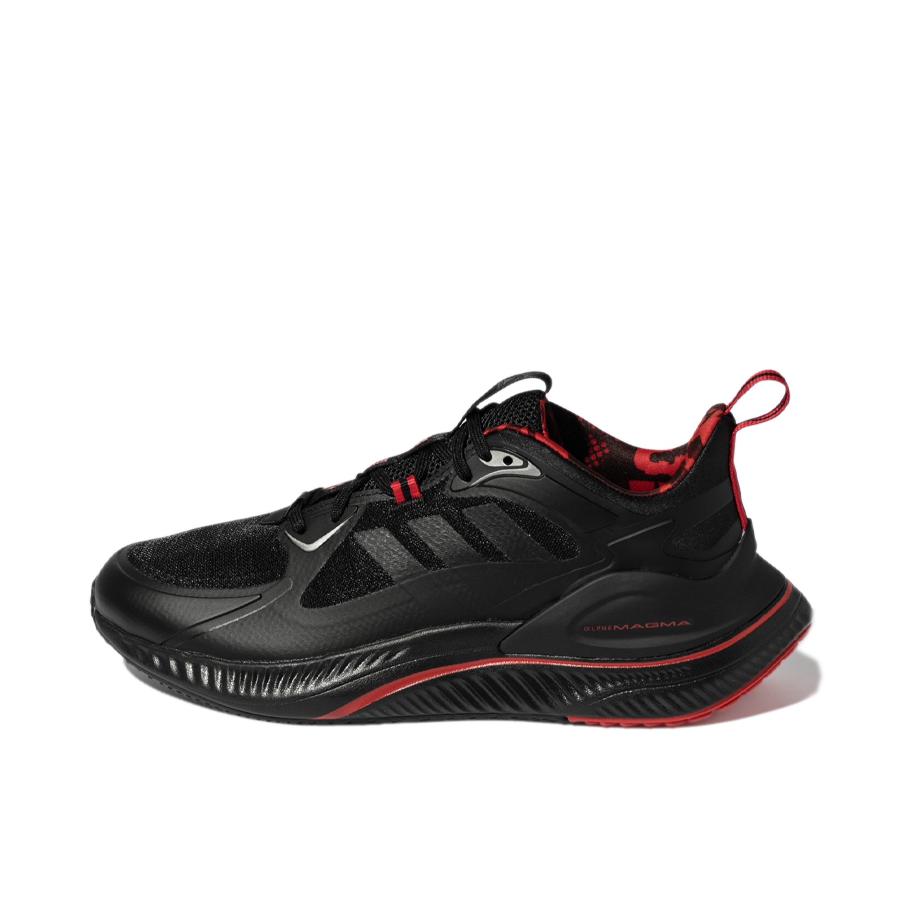 推荐商品：adidas Alphamagma 跑鞋 网面透气舒适缓震防滑耐磨轻便织物复古百搭轻运动 CNY新年限定/黑色/红色
