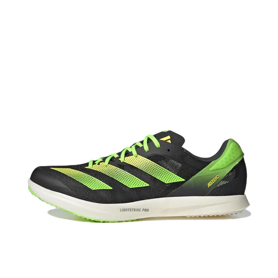 推荐商品：adidas adiZero Avanti 跑鞋 防滑耐磨减震碳板织物田径竞速长跑 绿色/黑色
