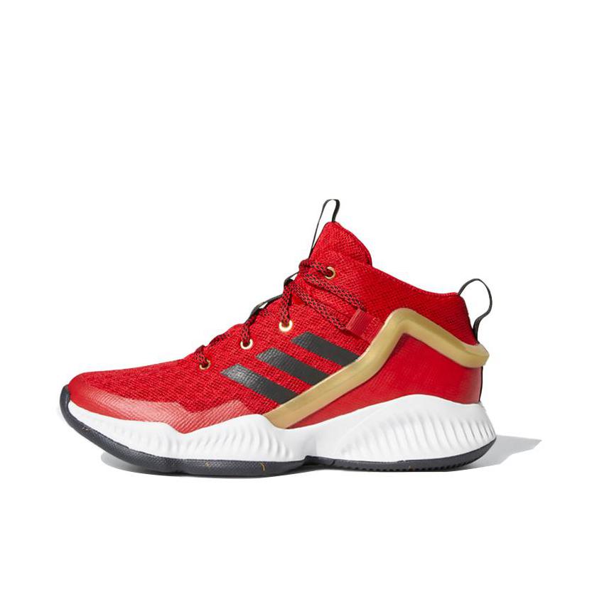 推荐商品：adidas Lockdown 2020 缓震运动 篮球鞋 红色/金色