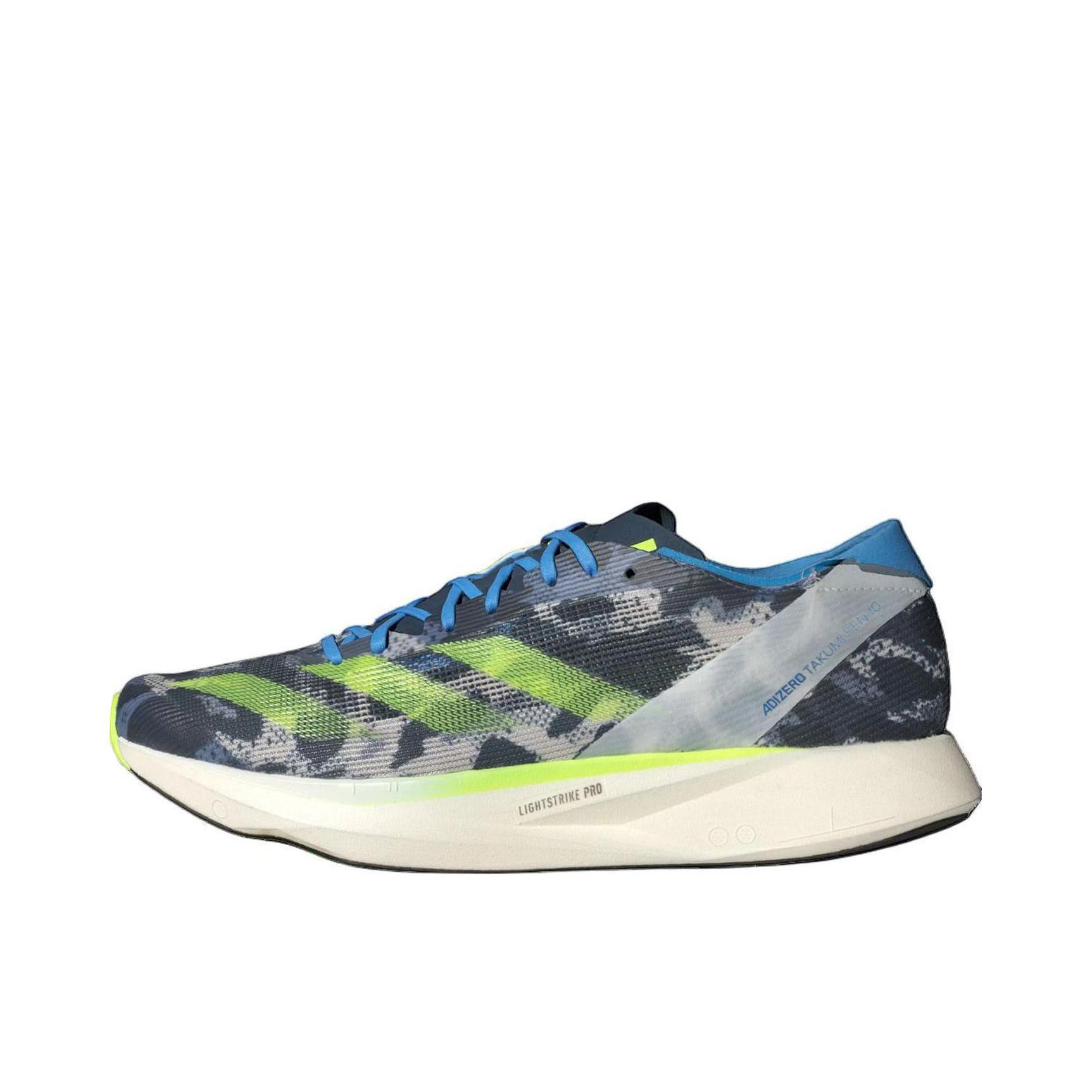 推荐商品：adidas Adizero Takumi Sen 10 跑鞋 稳定支撑能量碳柱缓震透气感 男款/黑色/蓝色/绿色