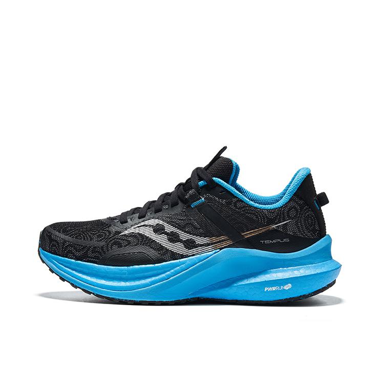 推荐商品：Saucony/索康尼  Tempus 1 坦途  防滑耐磨 缓震回弹 透气 稳定支撑 织物  跑鞋 女款/暗夜回声