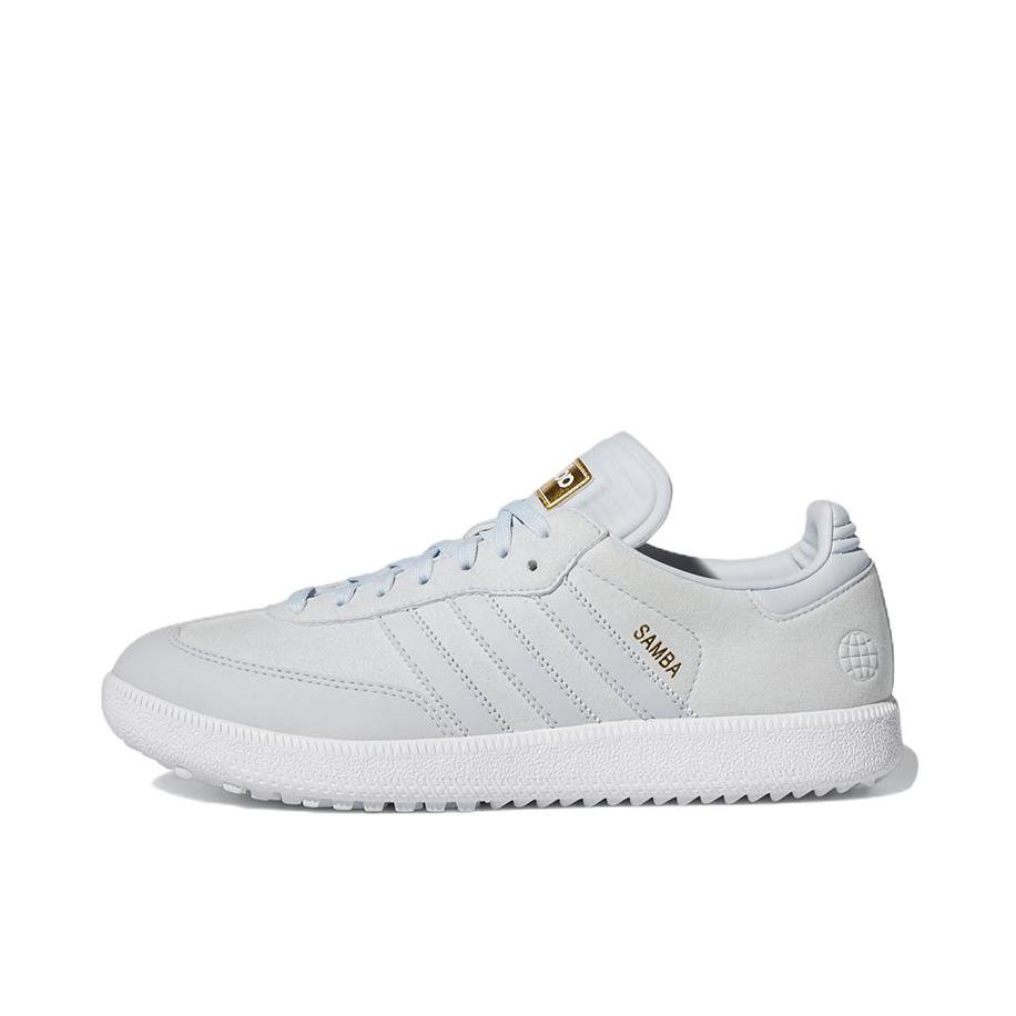推荐商品：adidas Samba Golf 减震防滑 轻便耐磨 舒适 高尔夫鞋 浅蓝/白色