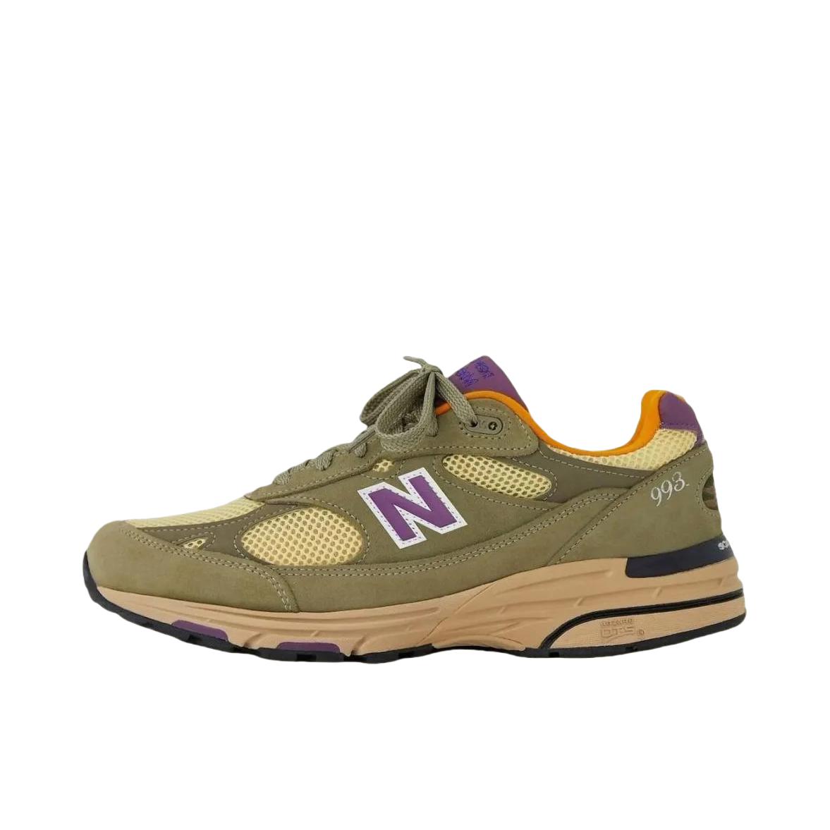 推荐商品：New Balance 993 跑鞋 防滑耐磨舒适透气减震织物轻便复古运动贴合 D宽/绿色