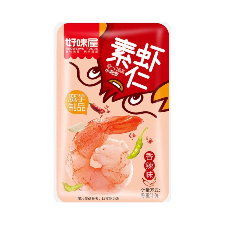 推荐商品：好味屋 素虾仁 10g/袋 散装 香辣味