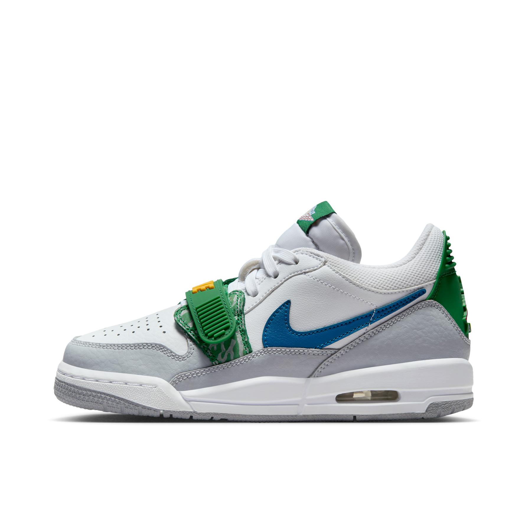 推荐商品：Air Jordan Legacy 312 板鞋 运动休闲鞋 三合一魔术贴缓震复古回弹合成革 大童/白色/绿色