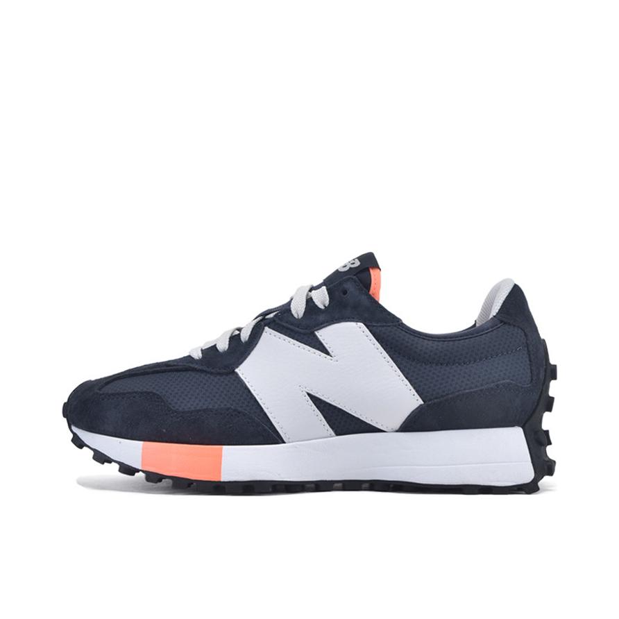 推荐商品：【IU同款】 New Balance 327 跑鞋 舒适复古防滑耐磨休闲透气减震拼接运动防水织物慢跑圆头 深蓝/灰蓝